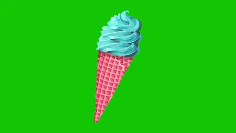 Ice Cream Cone Animation Loop 스톡 동영상 341541814