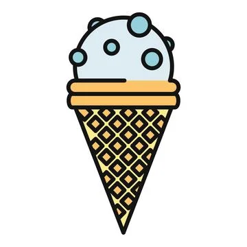 Ice cream cone flat vector icon design Stock Illustration