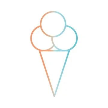Ice cream cone gradient style icon vector design 스톡 일러스트