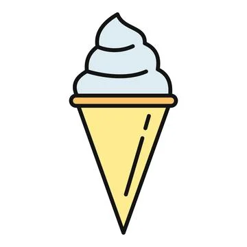 Ice cream cone icon representing sweet dessert food Ilustración de archivo