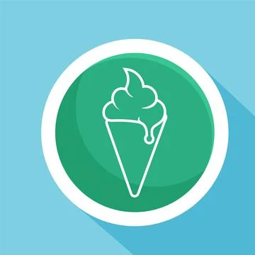 Ice cream cone icon vector illustration symbol Isolated template. Stock Illustration