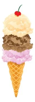 Ice cream cone Stock Illustration