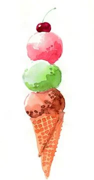Ice cream cone Stock Illustration