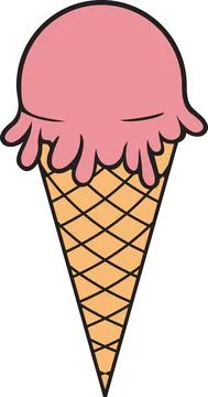 Ice cream cone Stock Illustration