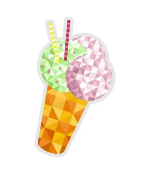 Ice cream cone isolated vector icon Stock Illustration