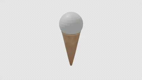 Ice-cream cone - Loop Alpha HD ProRes Stock Footage 328024869