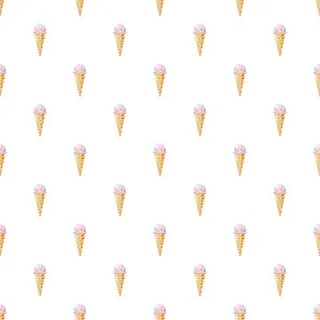 Ice cream cone pattern Stock Illustration