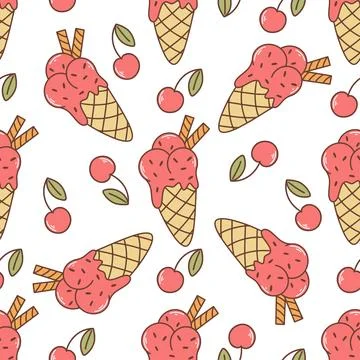Ice cream cone pattern Stock Illustration