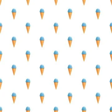 Ice cream cone pattern seamless wallpaper design 스톡 일러스트