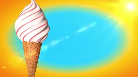 Ice cream cone , summer concept Stock Footage 76868655