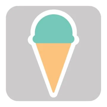 Ice cream cone vector icon isolated on background. Trendy sweet symbol. Logo Stock Illustration