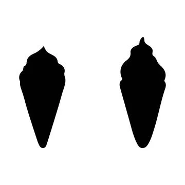 Ice cream cone vector set Stock Illustration