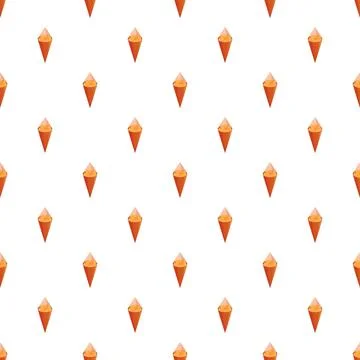 Ice cream cones creating a sweet summer pattern Stock Illustration