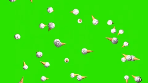 Ice cream cones fall like rain Video stock 149480494