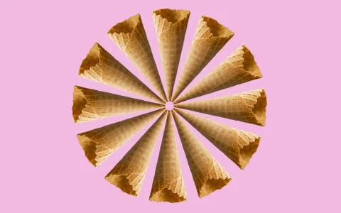 Ice cream cones pattern Stock Photos
