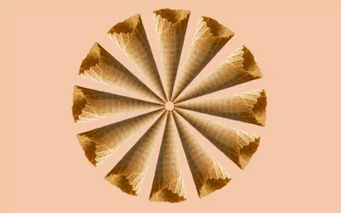 Ice cream cones pattern Foto stock