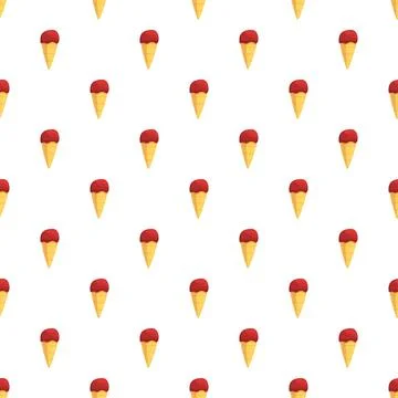 Ice cream cones repeating pattern design background Stock Illustration