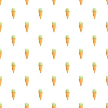 Ice cream cones repeating pattern for summer design イラスト素材