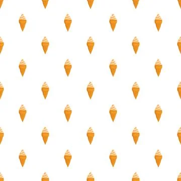 Ice cream cones repeating seamless pattern background Stock Illustration