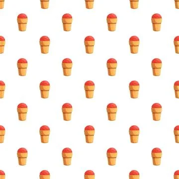 Ice cream cones seamless pattern background Stockillustratie