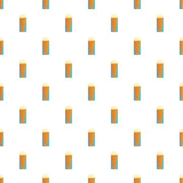 Ice cream cones seamless pattern background repeating texture Stockillustratie