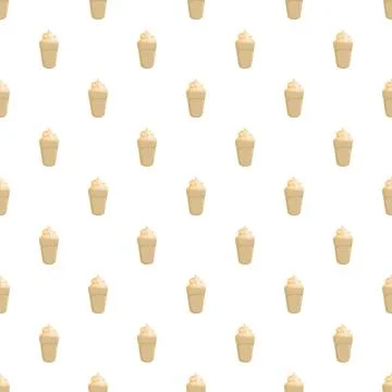 Ice cream cones seamless pattern background Illustrazione stock