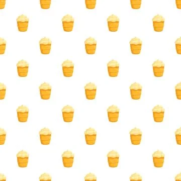 Ice cream cones seamless pattern background illustration Illustrazione stock