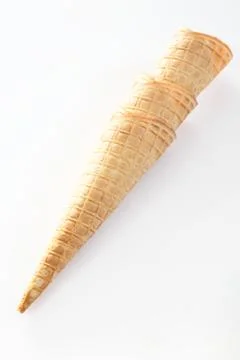 Ice cream cones on white background Stock Photos