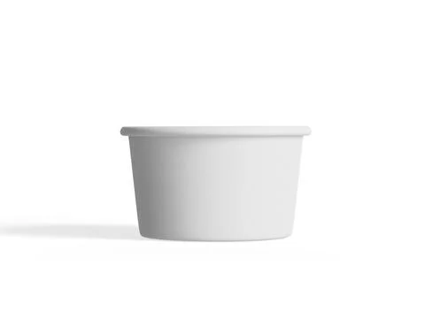 Ice Cream container for mockup collection, Disposable kraft paper bowl isola Stock-Illustration