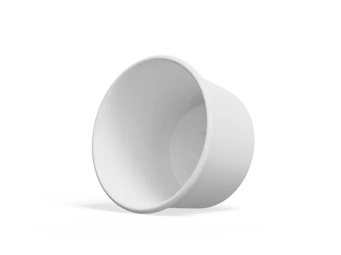 Ice Cream container for mockup collection, Disposable kraft paper bowl isola Illustration