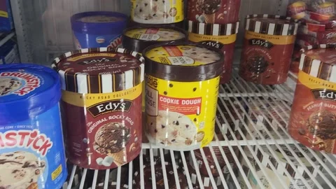 Ice Cream Containers 스톡 동영상 190024102