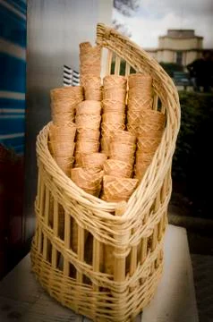 Ice cream cornets Foto stock