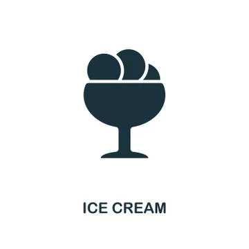 Ice Cream creative icon. Simple element illustration. Ice Cream concept symbol Stock Illustration