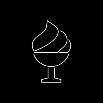 Ice cream cup icon simple flat style vector illustration Stock Illustration