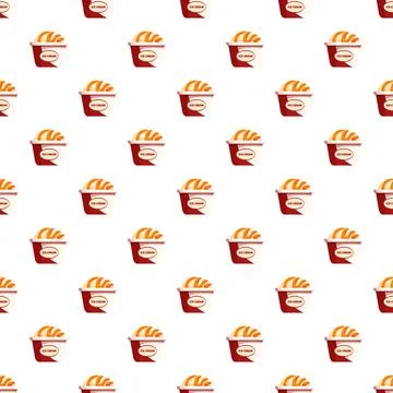 Ice cream cups seamless pattern on white background Illustrazione stock