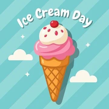 Ice Cream Day poster イラスト素材