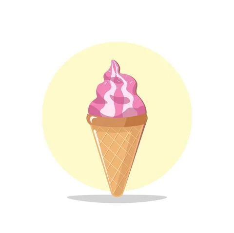 Ice-cream design element for illustration. flat icon Stock Illustration