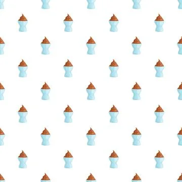 Ice cream dessert pattern with chocolate topping Illustrazione stock