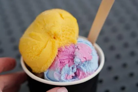 An ice cream dessert Stock Photos