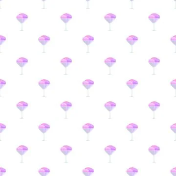 Ice cream dessert scoops repeating pattern design Stock Illustration