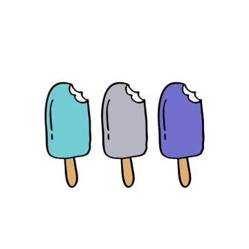Ice cream doodle icon, vector illustration Stock Illustration