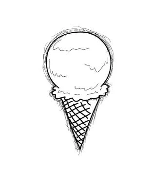 Ice Cream Doodle Stock Illustration