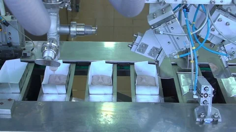 Ice cream factory Stock Footage 80275752