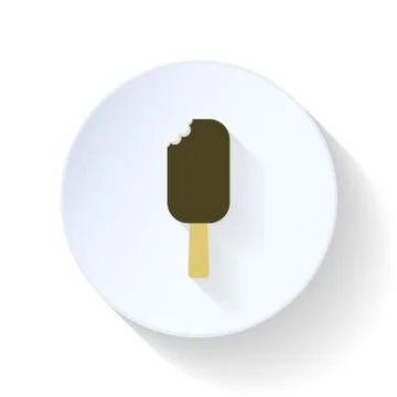 Ice cream flat icon Stock Illustration