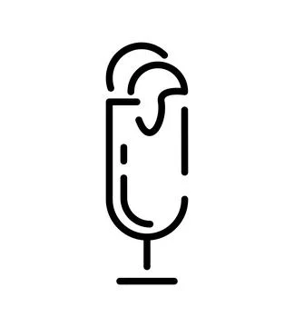 Ice cream flat icon. Pictogram for web. Line stroke. Icecream isolated on whi Stock Illustration