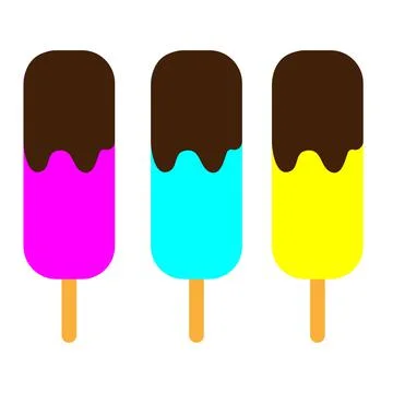Ice cream flat icon. Sweet desert. Vector illustration.	 Stock Illustration