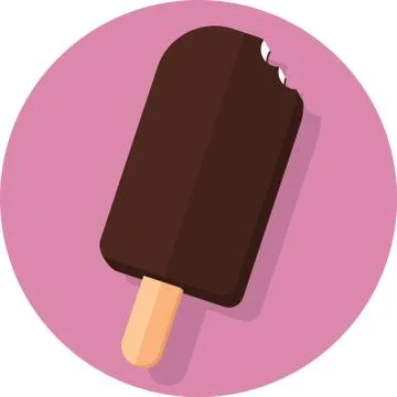 Ice cream flat vector icon Stock Illustration