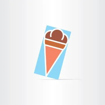 Ice cream flat vector icon Illustrazione stock
