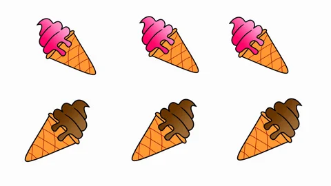 Ice cream footage animation rotating, isolated on white background Stock Footage 247347804
