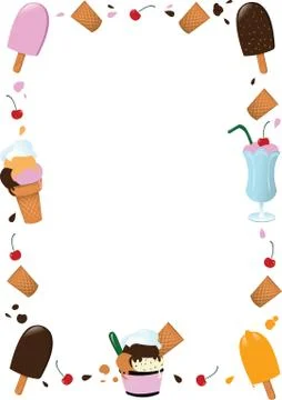 Ice Cream Frame Stock Illustration